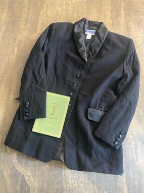 Pendleton Black Wool Satin-Collar Blazer Jacket